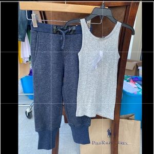 VINCE “BUNDLE OF 2” JOGGERS PANTS AND TANK TOP SIZE 6 MSRP $86.00 NWT
